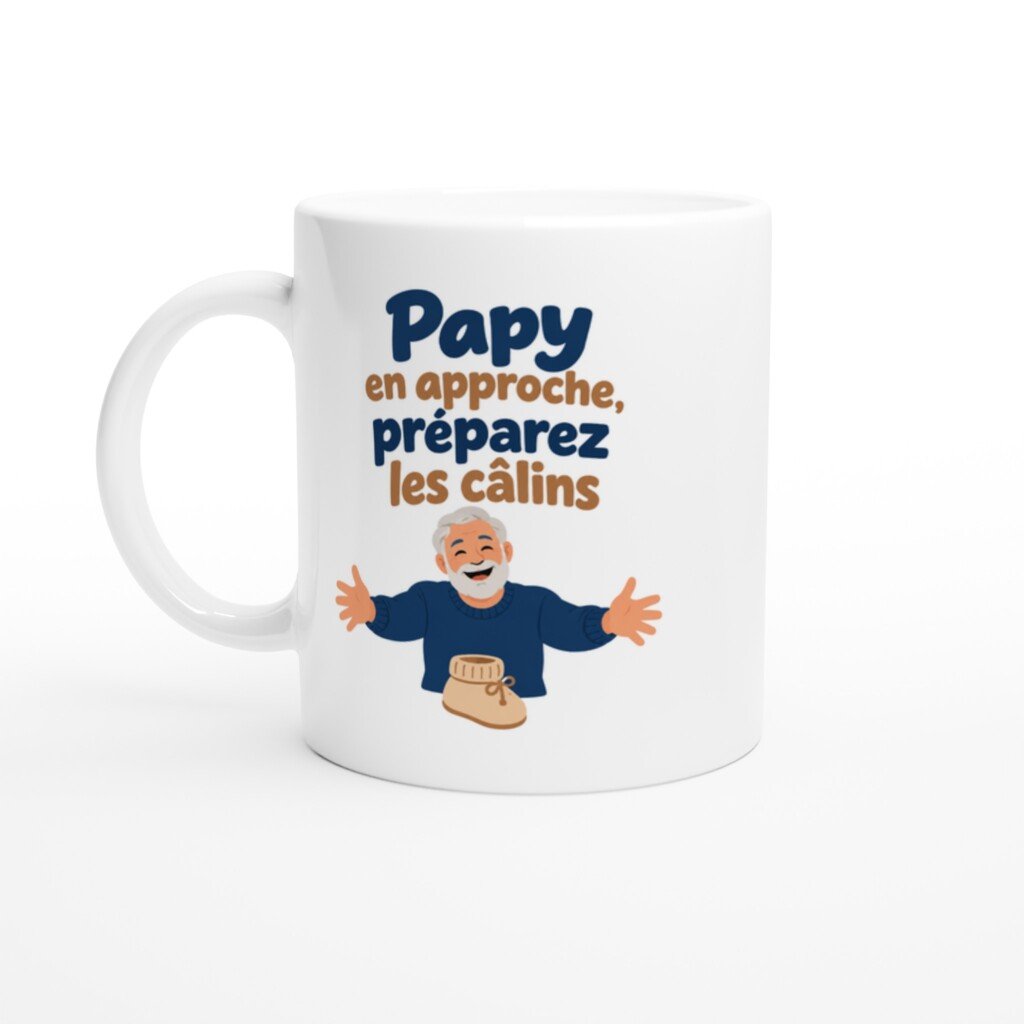 Mug rigolo papy en Approche Préparez les Câlins