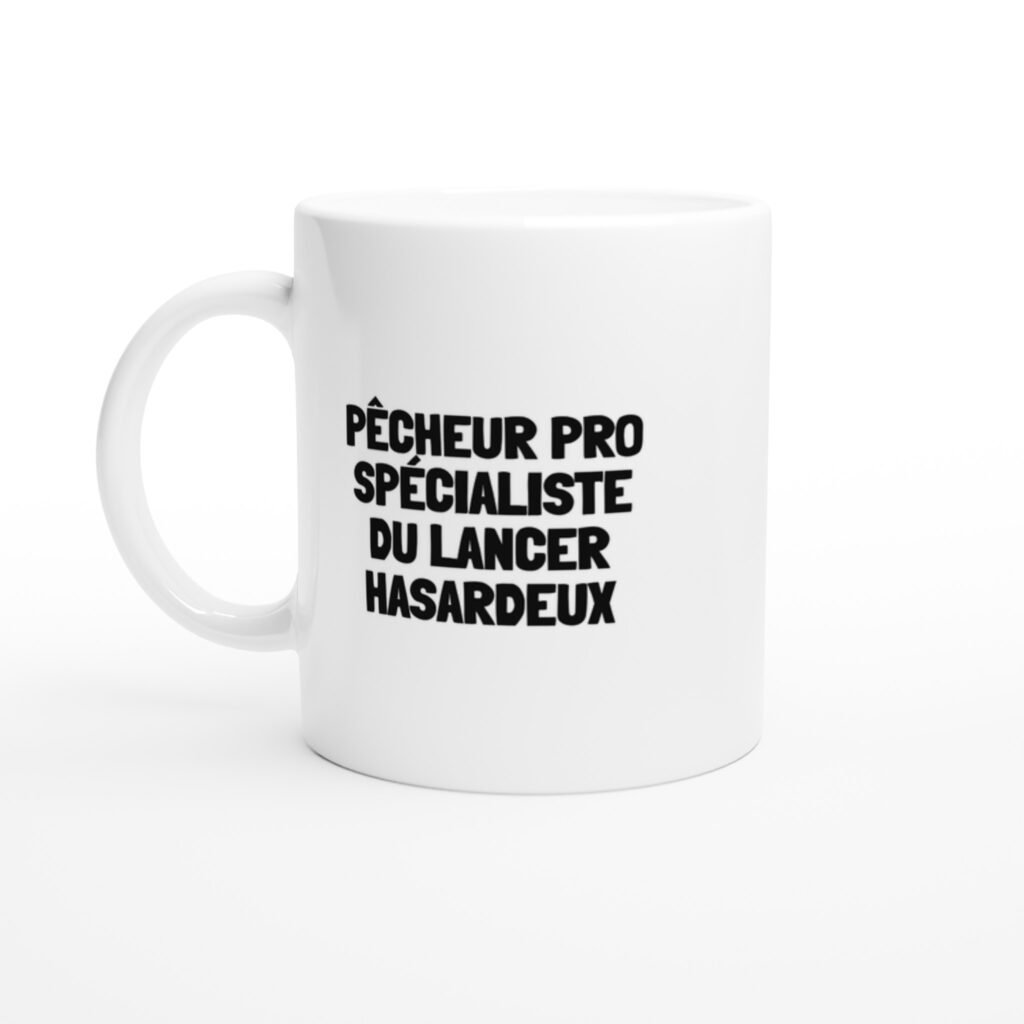 Mug rigolo pêcheur pro spécialiste du lancer hasardeux